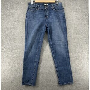 Eileen Fisher Jeans Women Size 6 Blue Denim Casual Ankle Organic Cotton